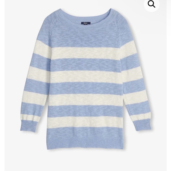 NWT Hatley Blue and White Striped Sweater - Picture 1 of 5